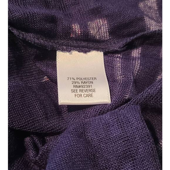 NWT Apt 9 sheer striped tunic blouse - large - Picture 7 of 7